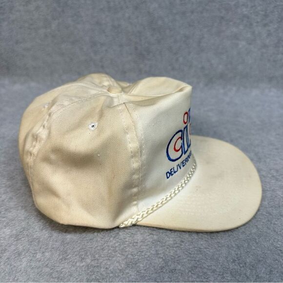 Vintage CIBA Hat Adult OSFA Beige 5 Panel Rope Brim Snapback Work Wear Company - Picture 4 of 10